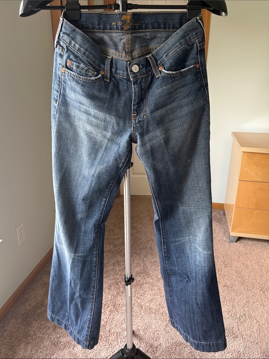 7 For All Mankind Denim - 7 For All Mankind Bootcut Jeans in Medium Blue Fade